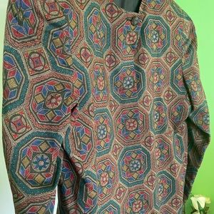 Talbots jacket geometric design